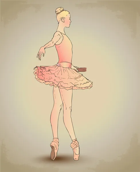 Bellissima Ballerina Illustrazione Vettoriale — Vettoriale Stock