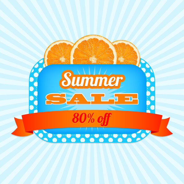 Summer Sale Icon.  vector illustration 