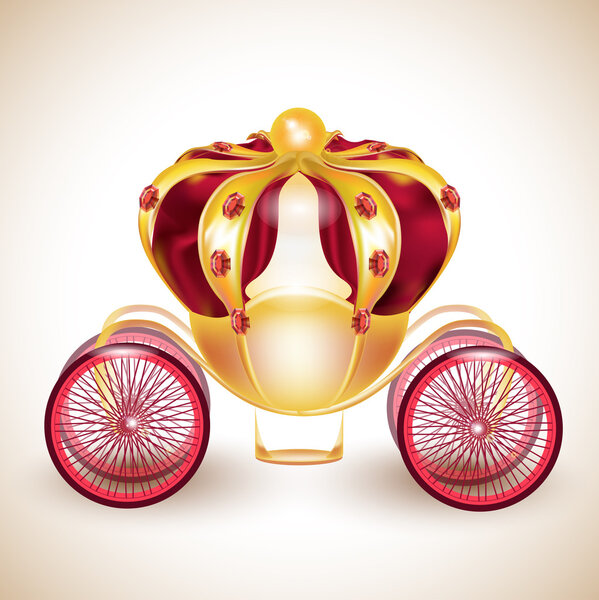 Fairytale carriage. Vector illustration.