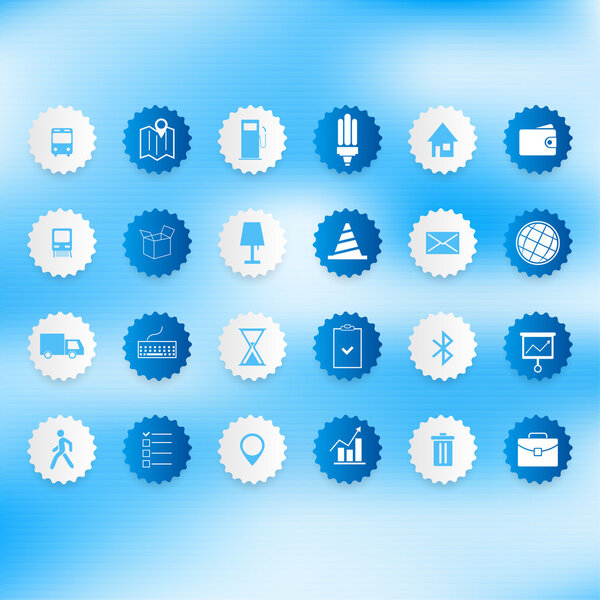 Набор иконок на тему общения. Векторная иллюстрация
