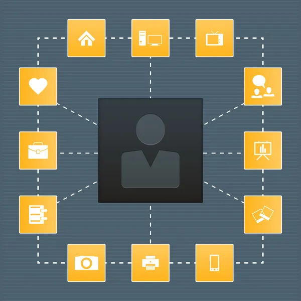 Set Icons Theme Communication Vector Illustration — Stock Vector