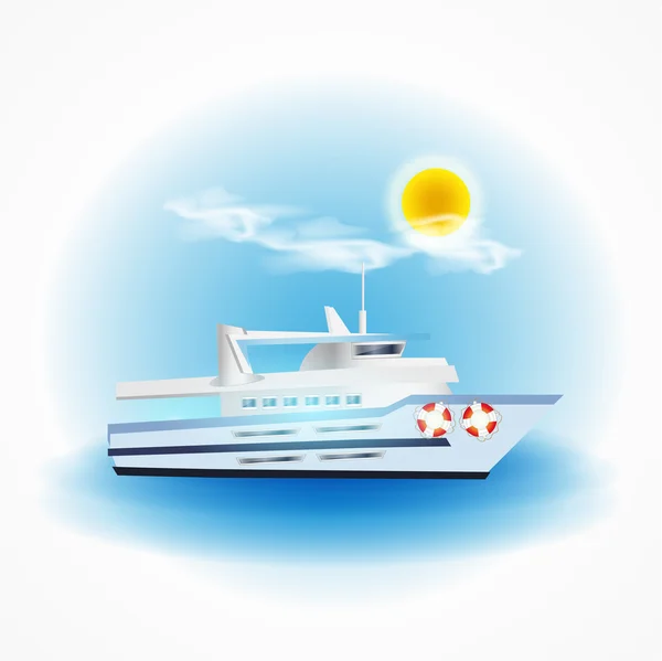 Vector Boat Vector Illustration — Stock Vector