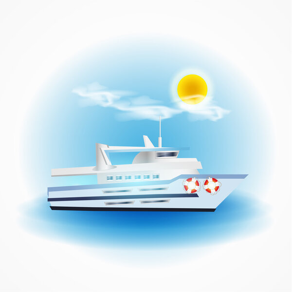Vector boat vector illustration