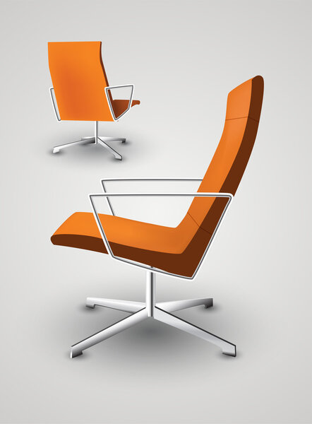 Oficina Sillón Vector Ilustración — Vector de stock