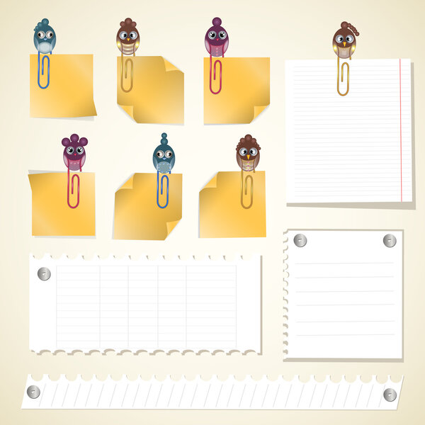 Set of paper stickers