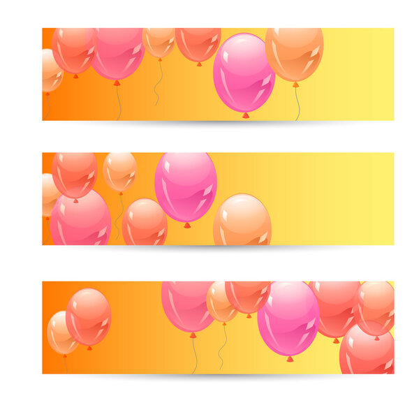 Colorful Balloons Background Vector Illustration — Stock Vector