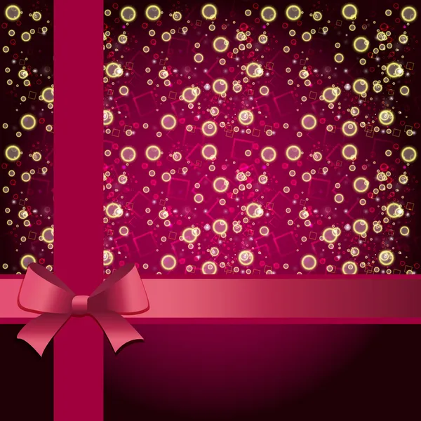 Κομψό Φόντο Δώρο Ροζ Φιόγκο Και Κορδέλα Διάνυσμα — Διανυσματικό Αρχείο