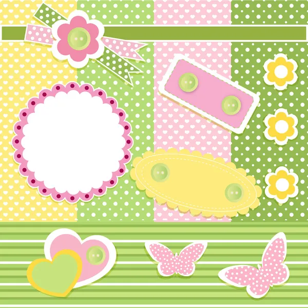 Vector Floral Fondo Diseño — Vector de stock