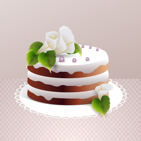 Sweet cake vector  illustration 