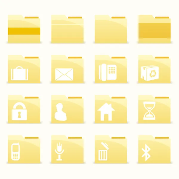 Vector Folder Icons Set — Stock Vector