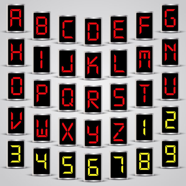 Векторный алфавит и числа
