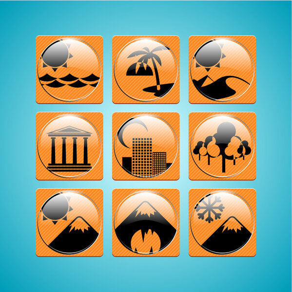 Travel icons vector  illustration 