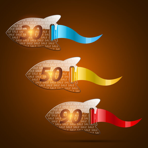 Продажа иконок. Векторная иллюстрация
 