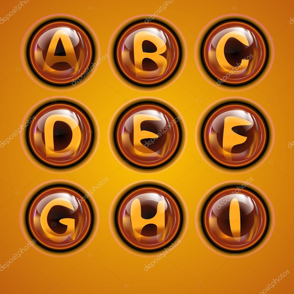Gold letters, vector, education