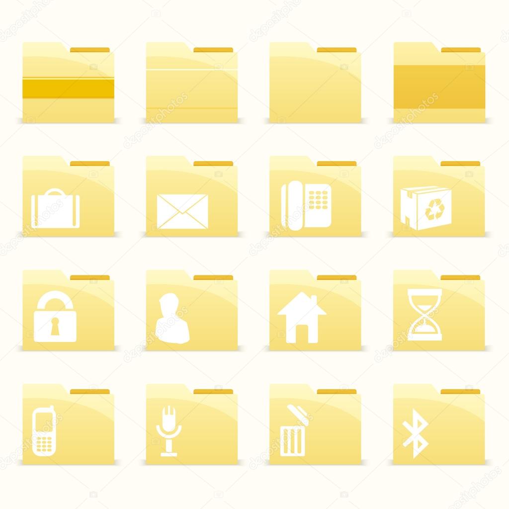 Vector folder icons set