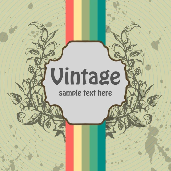Vector Vintage Achtergrond Vectorillustratie — Stockvector
