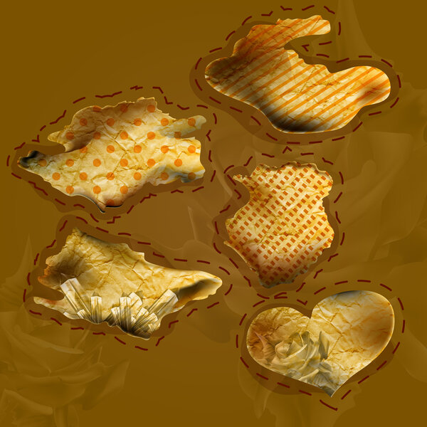 Vector set of vintage frames.