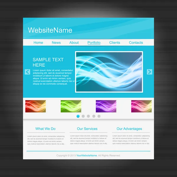 Website Templates Abstract Elements — Stock Vector