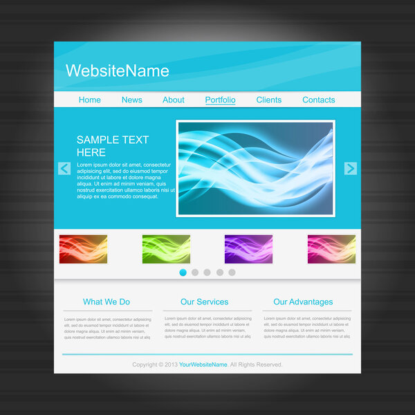 website templates with abstract elements.