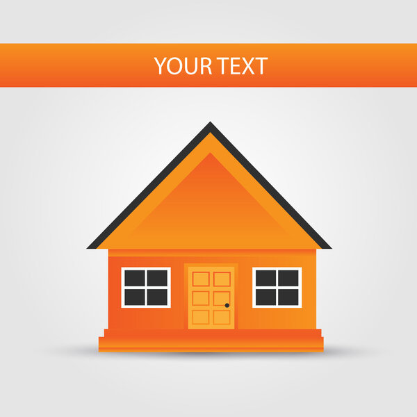 Векторный фон с изображением дома
