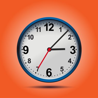 Wall mechanical clock. Vector illustration clipart