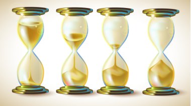Hourglass signs. Vector set clipart