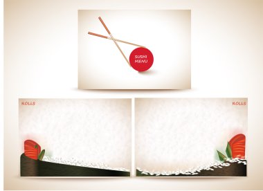 Sushi menu vector  illustration  clipart