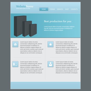 vektör, Web site tasarım şablonu.
