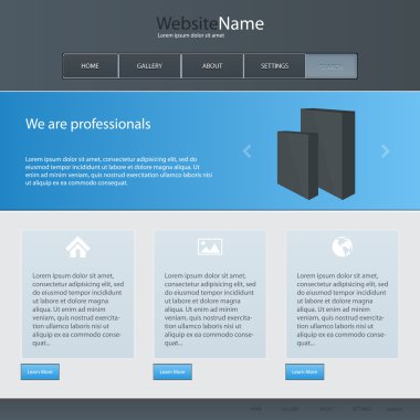 vektör, Web site tasarım şablonu.