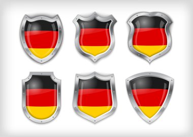 Different icons with flag of Germany clipart