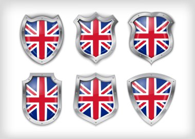 farklı simgelerle İngiltere bayrağı