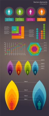 İş Infographic elemanları, vektör çizim 