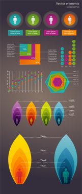 Business infographic elements, vector illustration  clipart