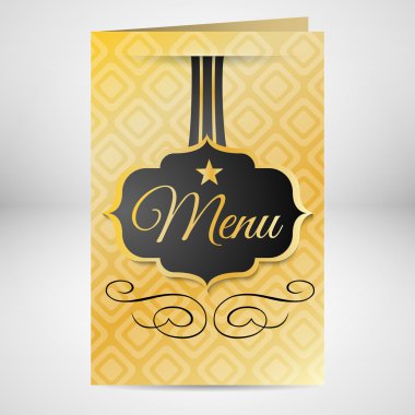 Restaurant menu design card clipart