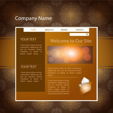 vektör, Web site tasarım şablonu.