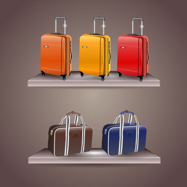 A set of travel bags clipart