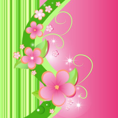 Vector floral arka plan tasarımı