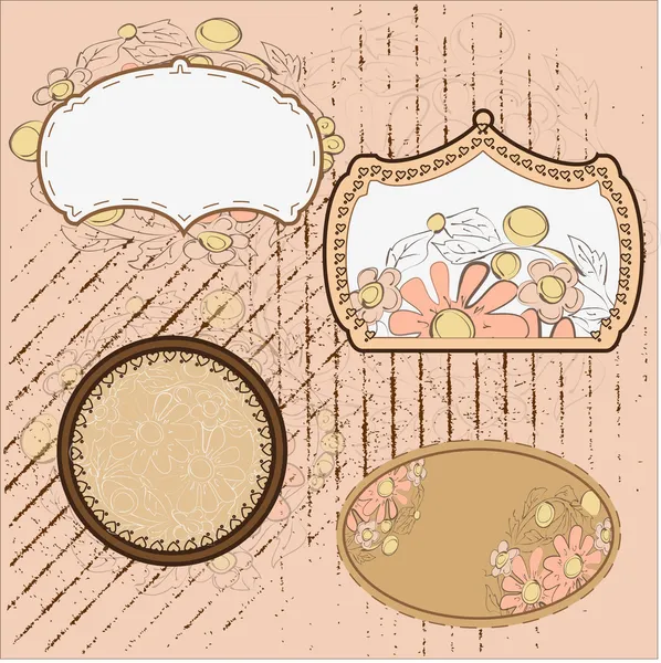 Vintage Frames Vector Illustration — Stock Vector