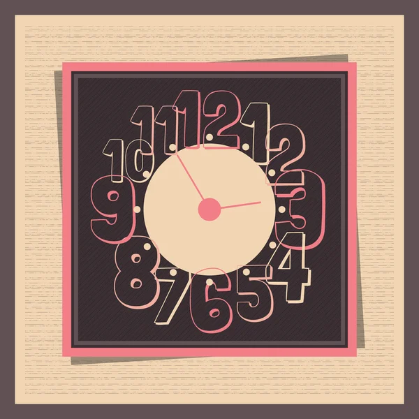 Vector Vintage Reloj Vector Ilustración — Vector de stock