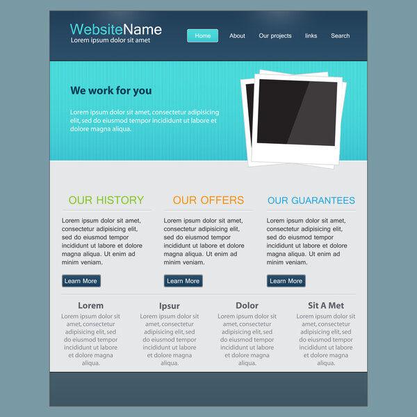 шаблон веб-сайта, вектор
.