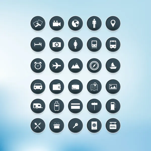 Vector Icon Set Vector Illustration — Stock Vector