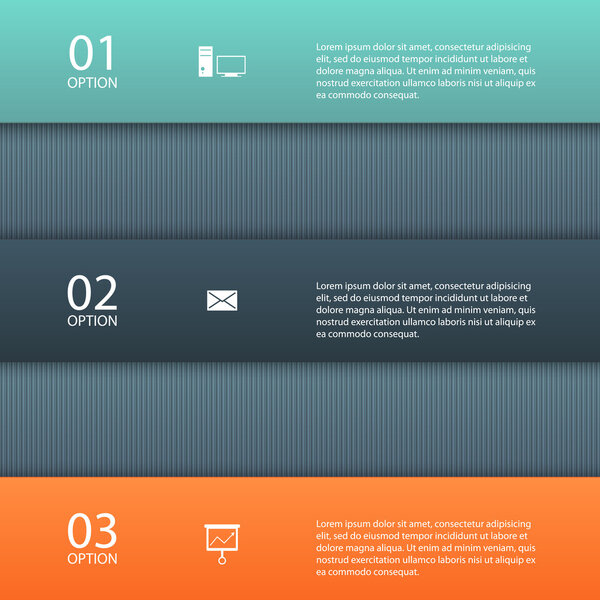 Стрелки процесса шагов, векторная иллюстрация
 