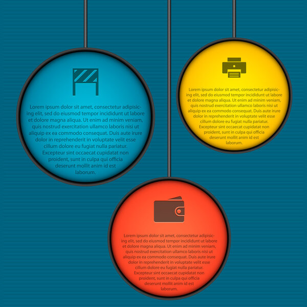 Стрелки процесса шагов, векторная иллюстрация
 