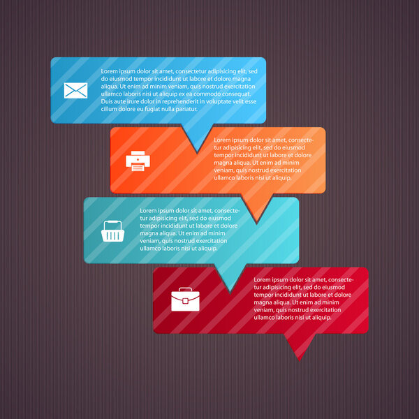 Стрелки процесса шагов, векторная иллюстрация
 