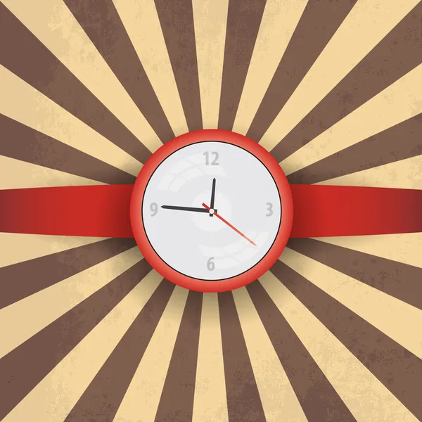 Векторная Иллюстрация Красные Наручные Часы — стоковый вектор