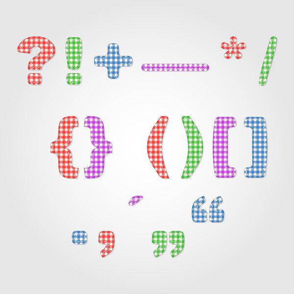 Пунктуационные знаки одеяло и старомодный дизайн детского одеяла
