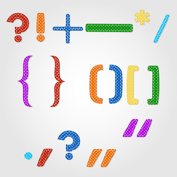 Пунктуационные знаки одеяло и старомодный дизайн детского одеяла
