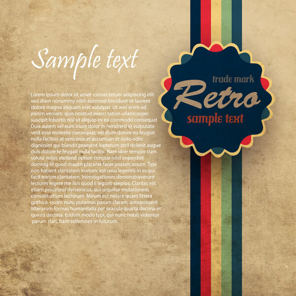 Grungy Fondo Retro Ilustración Vectorial — Vector de stock