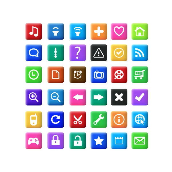 Vector Conjunto Iconos — Vector de stock