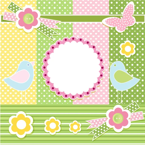 Vector Floral Fondo Diseño — Vector de stock